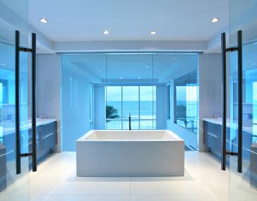 Glass Front & LED Vanity